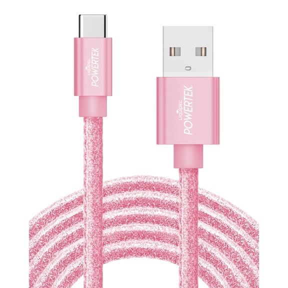 Liquipel Powertek Type-C Fast Charger Cable, 6ft USB-C for Galaxy, Note, Tab, MacBook