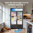 thumbnail image 4 of 28 Cu Ft Commercial Merchandiser Refrigerator for Beverage,Glass Door Upright Display Fridge with Front LED Light, 4 of 8
