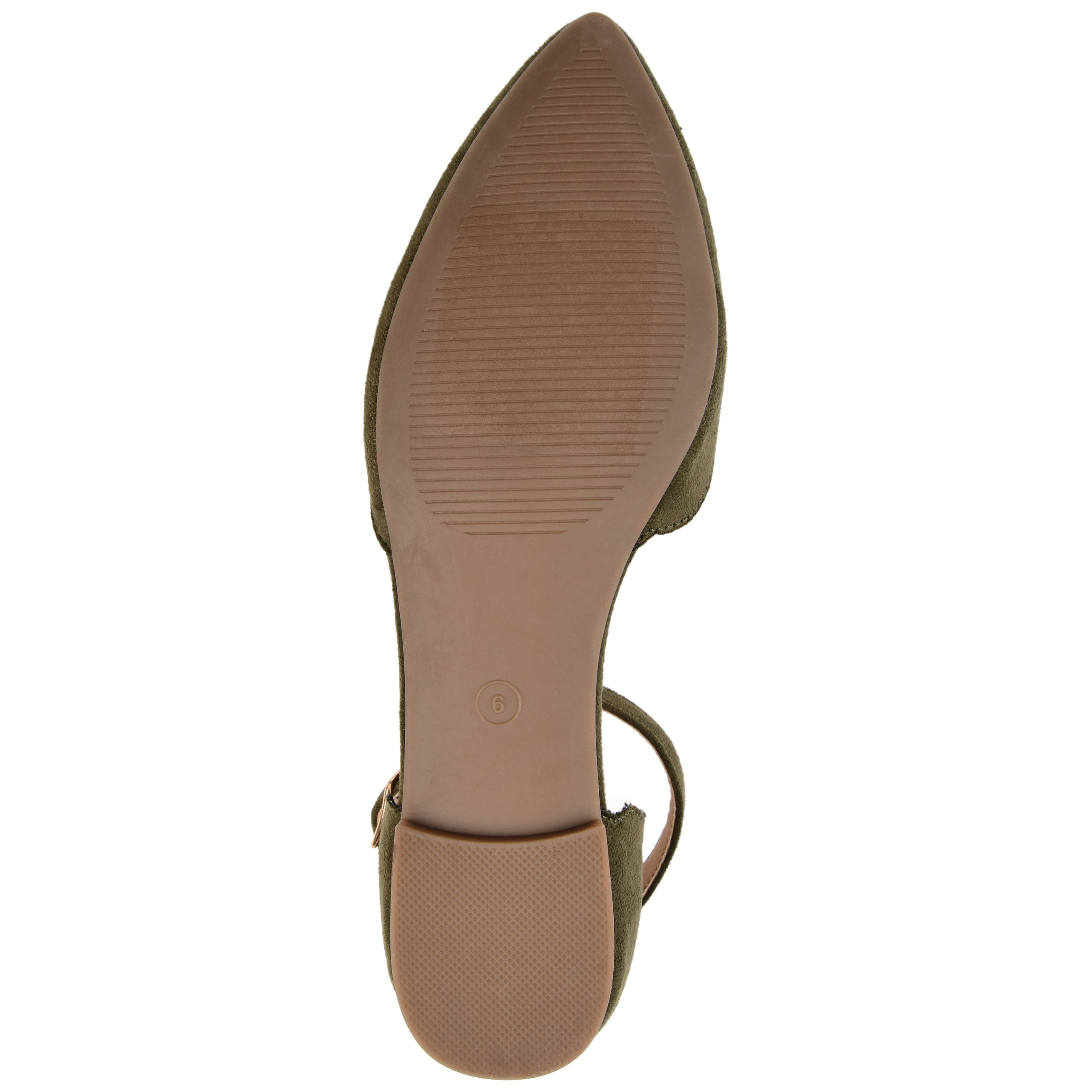 Journee Womens Lana Buckle Pointed Toe Ballet Flats, Widths Available