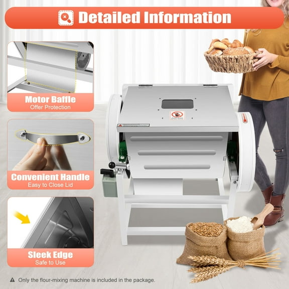 Dough Mixer Machine 30QT 15KG Commercial Electric Flour Meat Mixing Mixer for Noodle Restaurants, Hotels