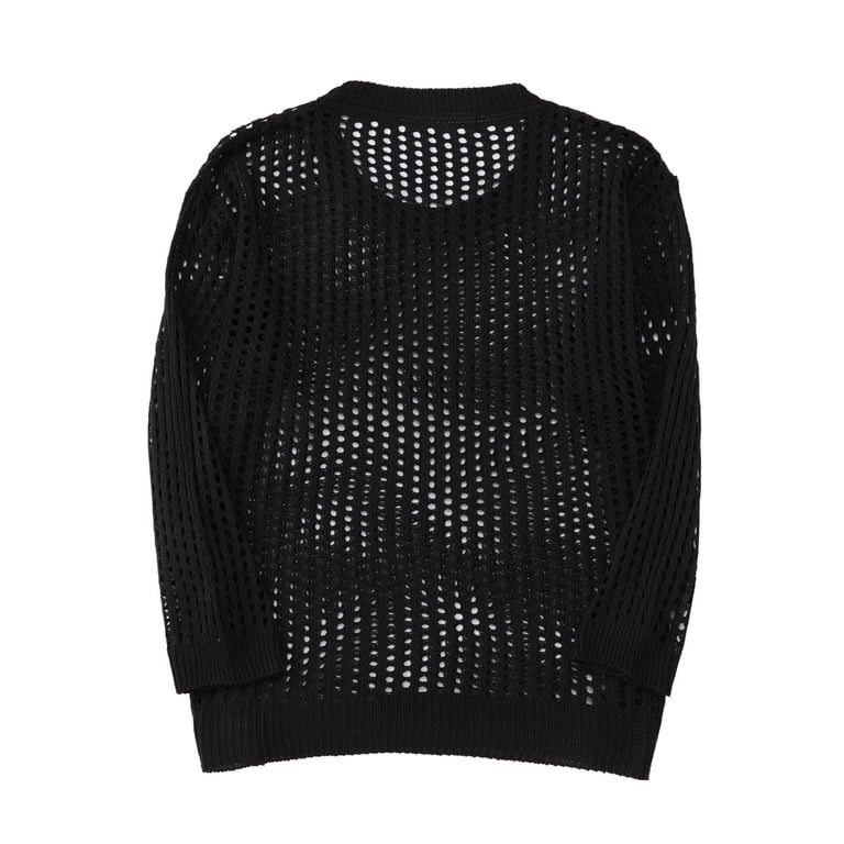 Men Hollow Out Crochet Knit Tops,Summer See Through Crew Neck Men Hollow Out Crochet Knit Tops,Summer See Through Crew Neck