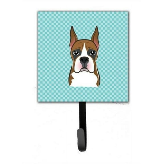 Carolines Treasures BB1161SH4 Checkerboard Blue Boxer Leash & Key Holder