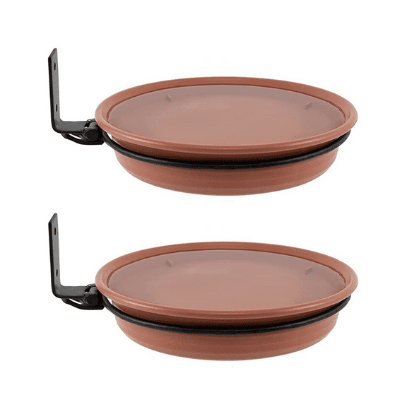 Bird Feeder Deck Bird Feeders Bath Tray Removable Adjustable Wall-Mounted Large Capacit mj2359