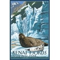 thumbnail image 1 of Kenai Fjords National Park, Alaska, Seals and Ice Shelf (36x54 Giclee Gallery Art Print, Vivid Textured Wall Decor), 1 of 3