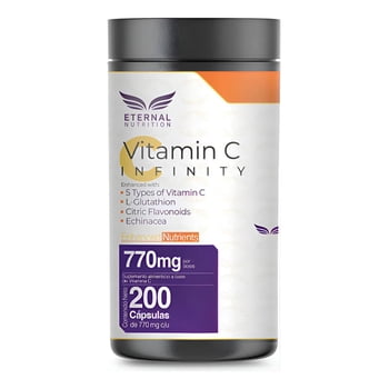 Vitamina C + L-Glutatión Eternal Nutrition 200 Cápsulas 770 mg