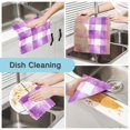 thumbnail image 2 of Yayeee 6 Pack Kitchen Dish Cloths for Washing Dishes Soft Absorbent Microfiber Towels, Purple and White Pattern, 2 of 9