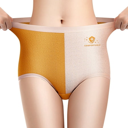

Zuwimk Cotton Thongs For Women Women s Blissful Benefits No Muffin Top Cotton Stretch Lace Hipster Panties Yellow M