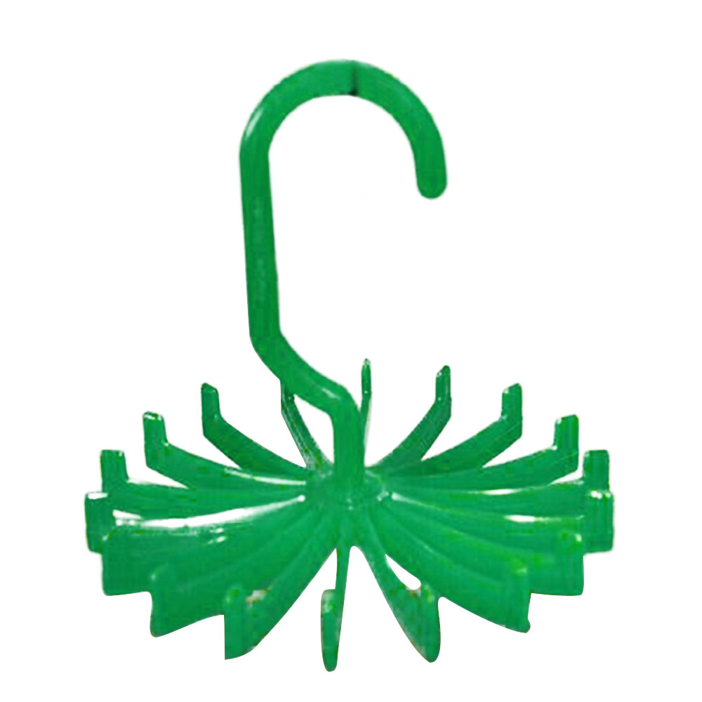 Rotating Tie Rack Adjustable Tie Hanger Holds 20 Neck Ties Tie