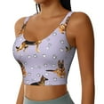 thumbnail image 2 of Xecao German Shepherd Dog for Sports Bra with Removable Pads, Crop Tank Top Design, Women's Longline Sports Bra - Non-Wired - XX-Large, 2 of 9