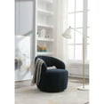thumbnail image 3 of LUCKHAO Fabric Swivel Accent Armchair Barrel Chair With Black Powder Coating Metal Ring,Small Single Chair for Living Room Bedroom, Office, 3 of 9