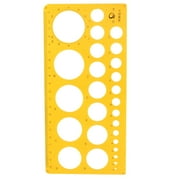 Uxcell 10" x 5" Range Circles Drawing Accurate Template Ruler Clear Plastic Yellow