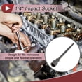 thumbnail image 2 of Unique Bargains 1 Pc Socket de Impacto Herramienta Duradera 150mm Tono Plateado CR-MO 6 Puntos 13mm para Reparación de Automóviles y Motocicletas, 2 of 7