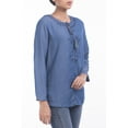 thumbnail image 1 of Top Tissé Tendance Femme BLEU MOYEN, 1 of 3