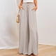 thumbnail image 1 of ICHUANYI Clearance Womens Fashion Summer Solid Casual Button Pocket Elastic Waist Long Pants(Beige, XL) ICHUANYI WER2023080711755, 1 of 8