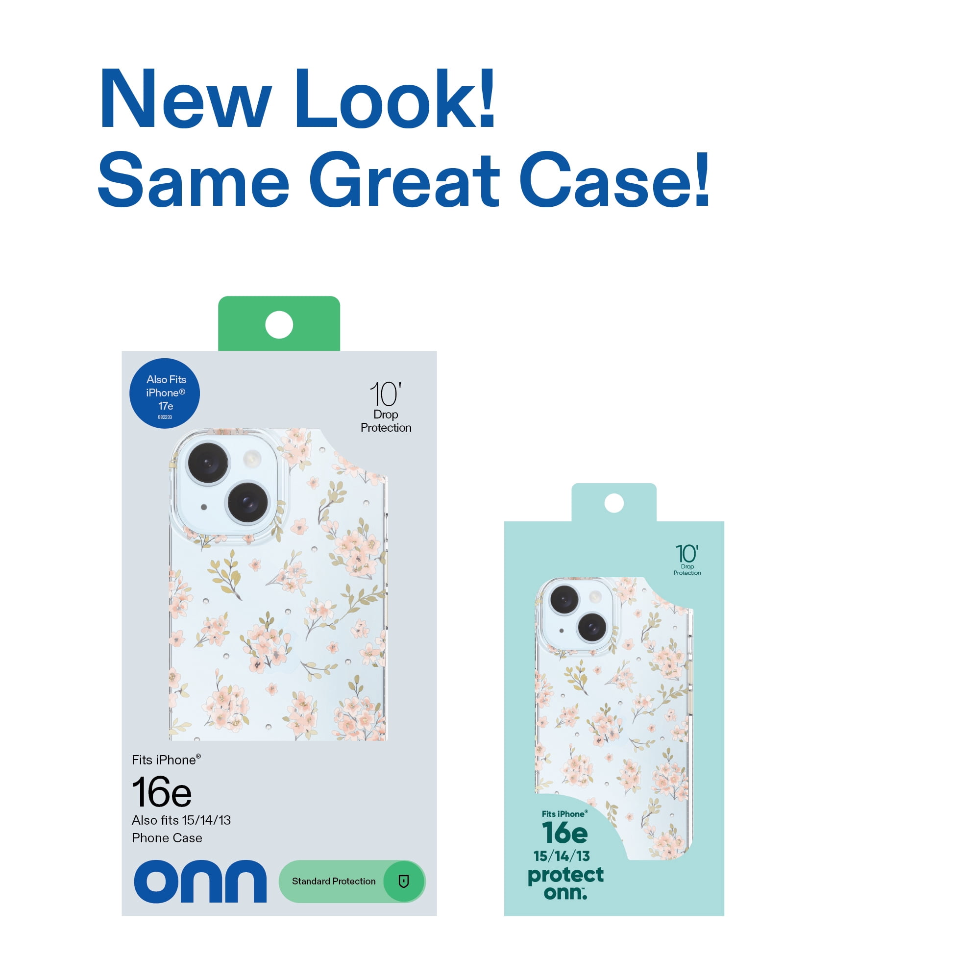 onn Pink Floral with Gems Phone Case for iPhone 17e / iPhone 16e / iPhone 15 / iPhone 14 / iPhone 13