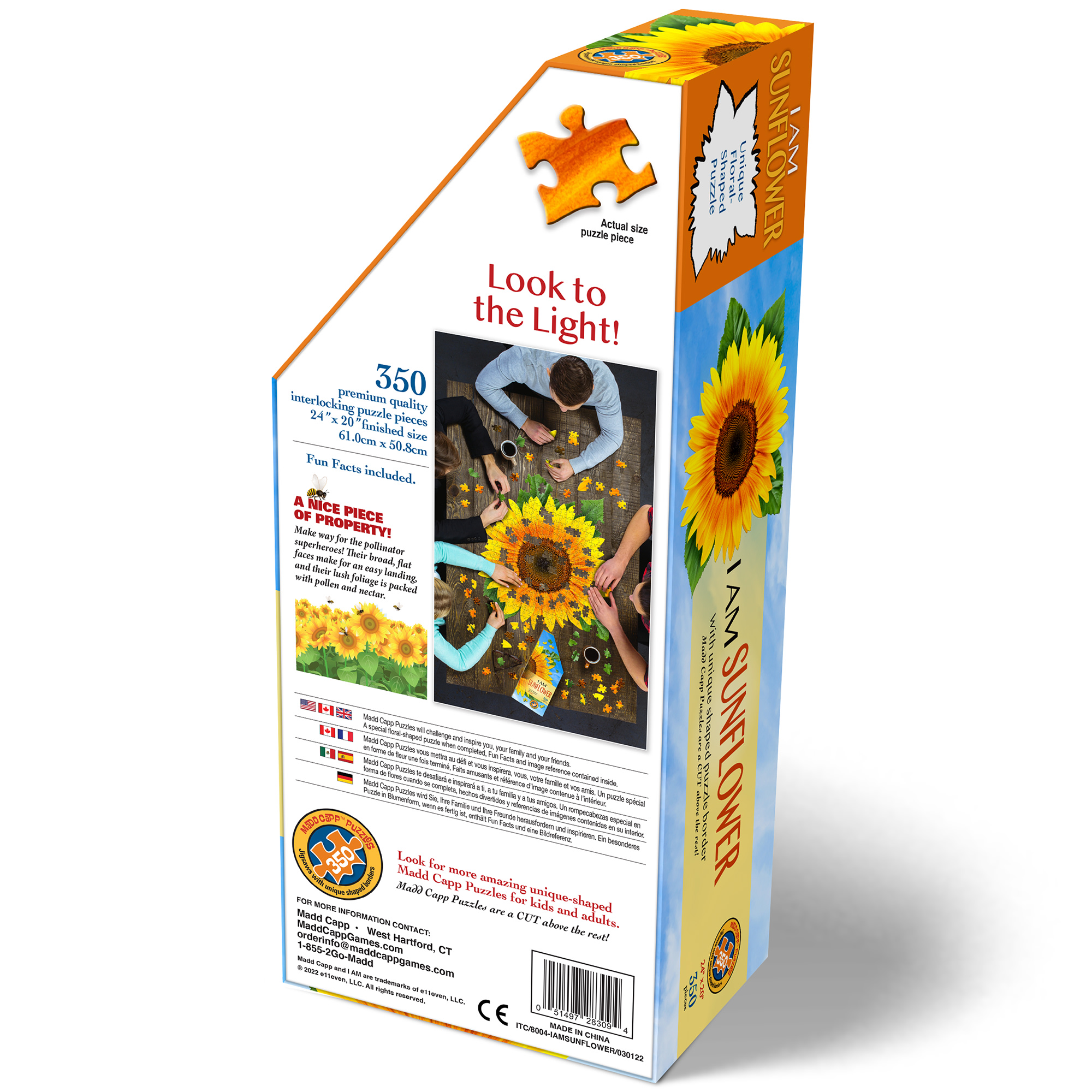 Madd Capp 350-Piece I Am Sunflower Floral Shaped Jigsaw Puzzle