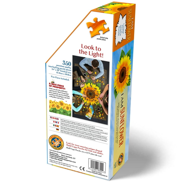 Madd Capp 350-Piece I Am Sunflower Floral Shaped Jigsaw