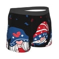thumbnail image 2 of KLL Gnome Independence Day Men's Cotton Boxer Briefs Underwear-Large, 2 of 8