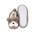 thumbnail image 5 of Women's Girls Cute Plush Dog Puppy Faux Sherpa House Slippers Christmas Slippers, Taupe S/M, 5 of 5