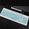 thumbnail image 2 of 2 protectores de silicona para teclado, a prueba de polvo e impermeables, compatibles con Dell KB216P/KB216T/WK636 (rosa degradado y menta)., 2 of 6