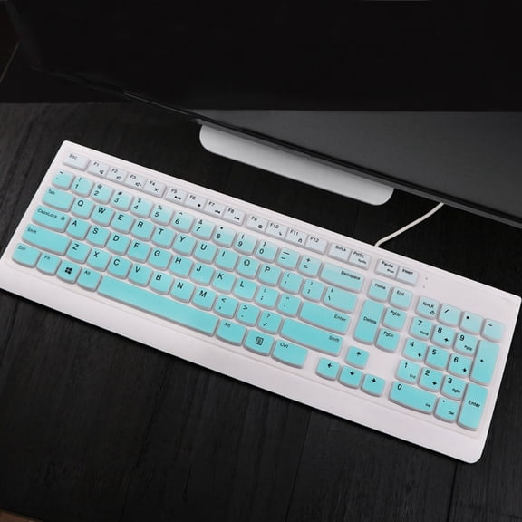 FESTFENDS 2PCS Gradient Pink Keyboard Waterproof Silicone For Computer Keyboards
