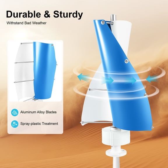 Wind Turbine, Vertical Axis Wind Turbine Generator with Controller, Wind Turbine Wind Turbine Power Generation