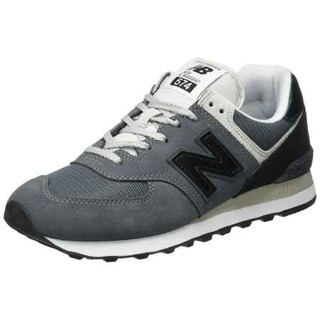 New Balance Mens Iconic 574 V2 Sneaker, Grey with Black, 10 US