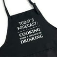 thumbnail image 2 of Funny Aprons for Men, Mens BBQ Aprons Cooking with A Chance of Drinking, Fully Adjustable, Two Pockets, Extra Long Ties, 2 of 6