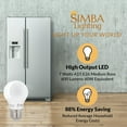 thumbnail image 3 of Simba Lighting LED A15 ETL Listed 7W 60W Equivalent Small Bulbs 120V E26 3000K Soft White 4-Pack, 3 of 9