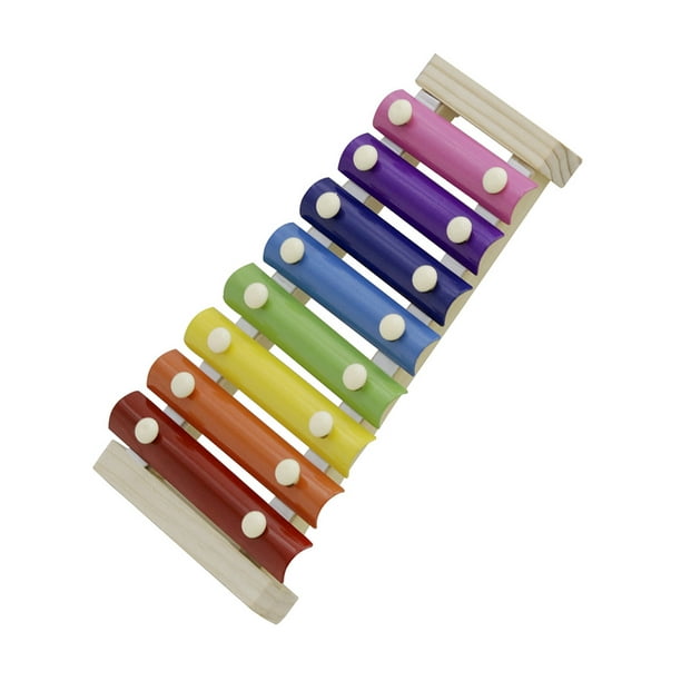 Xylophone Glockenspiel en bois, instruments de musique de rythme, xylophone  en bois coloré avec 2 maillets pour adultes enfants, jouet de glockenspiel
