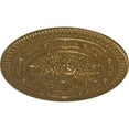 thumbnail image 3 of 37 1/2"OD x 3 3/8"P Naple Ceiling Medallion (Fits Canopies up to 3 3/8"), Hand-Painted Pale Gold, 3 of 5