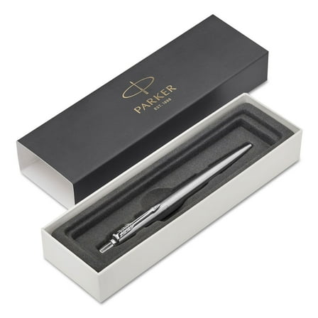 Parker Jotter Ballpoint Pen Medium Pen Point - Refillable - Blue - Stainless Steel Stainless Steel Barrel - 1 Each