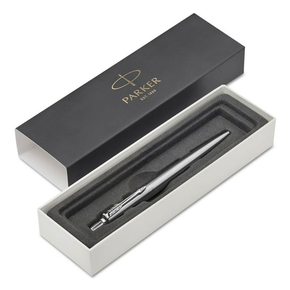 Parker Jotter Ballpoint Pen Medium Pen Point - Refillable - Blue - Stainless Steel Stainless Steel Barrel - 1 Each