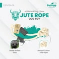 thumbnail image 5 of PetYupp Cotton Rope Dog Toy Durable Chew Toy with Buffalo Horn for Light Chewers, Rope 32", 5 of 5