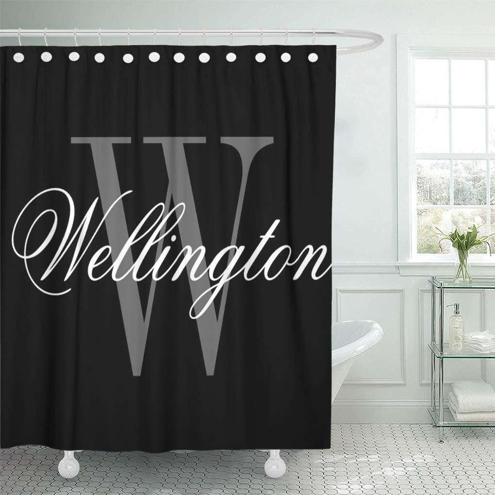 Gray/White NEW! Miomare Shower Curtain 