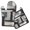 Black and Grey, variant on Black and Grey Abstract Art Artwork Kitchen Oven Mitt and Pot Holder Sets 2 Pcs for Baking, Cooking and Grilling, Heat Resistant Up To 392 °F