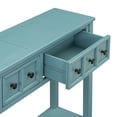 thumbnail image 5 of INCLAKE 60" Long Wood Accent indoor Console Table with 4 Drawers and Bottom Shelf, Turquoise Green, 5 of 7