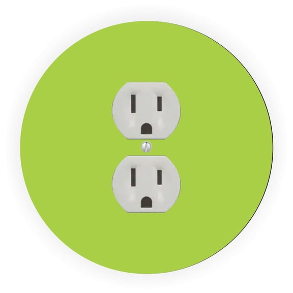 Green Design - Round Light Switch Plate Cover - Outlet Cover