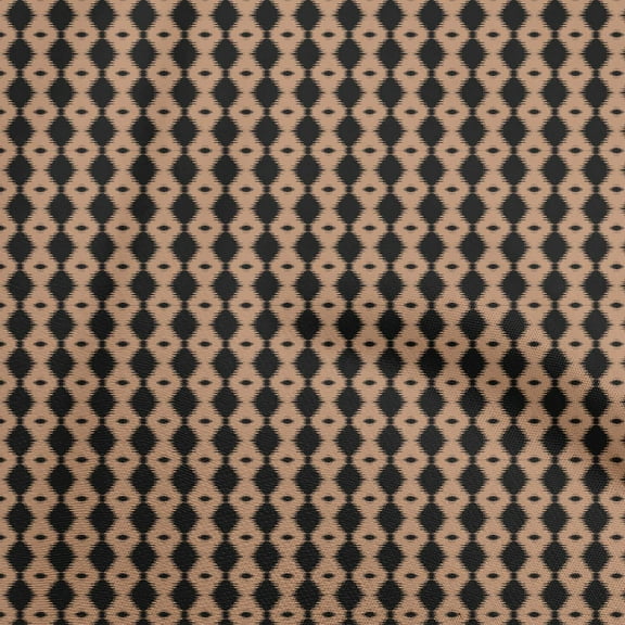 oneOone Polyester Lycra Black Fabric Asian Ikat Dress Material Fabric Print Fabric By The Yard 56 Inch Wide