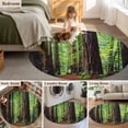 thumbnail image 5 of Round Rug 6Ft Washable Non-Slip, Forest Circle Area Rugs for Living Room Bedroom, Modern Art Summer Botanical Trees Indoor Floor Mats Carpet Runner for Home Decor Aesthetic, 5 of 8