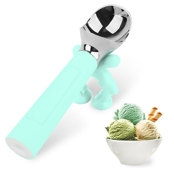 Heated Ice Cream Scoop - Rechargeable Electric Scooper Warms to 158°F for Hard Desserts, Blue
