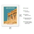 thumbnail image 2 of Griechenland (Greece) - Parthenon - Temple of Athena - Vintage Travel Poster by Dick Negus & Philip Sharland c.1954 - Fine Art Rolled Canvas Print 20in x 26in, 2 of 4