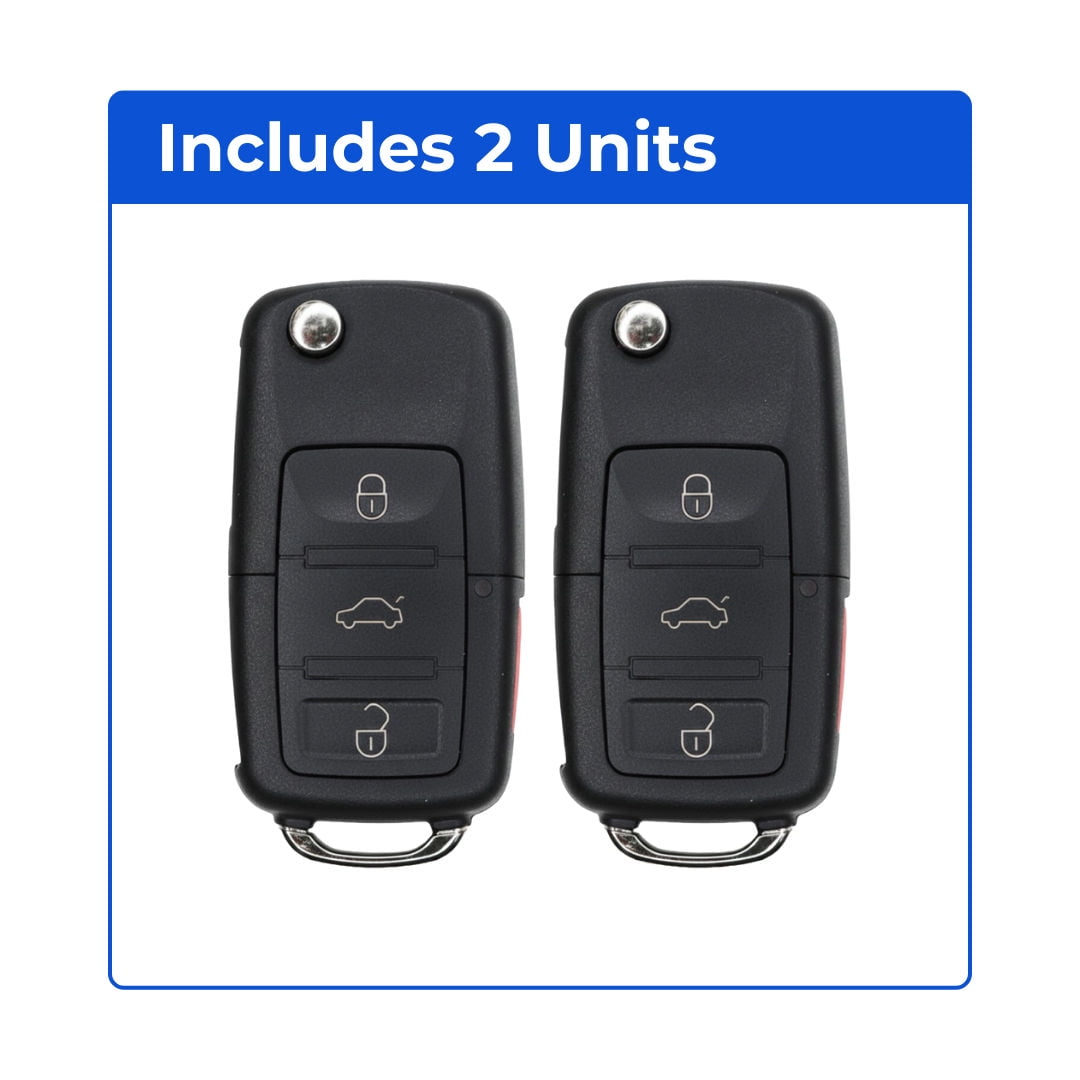Replacement Flip Key Fob for Volkswagen Golf 2016 FCC NBG010180T Part Number 5K0837202 5K0837202AK 5K0837202AE Pack of 2