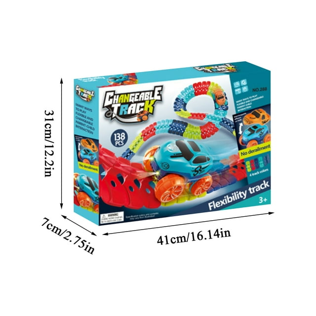 Discovery Toys – Crazy Climb Track | Car Track Set with LED Light-Up Race Car | Interchangeable Car Shells | Multicolor Flexible Changeable Tack | Custom Racetrack Toy | 5+ yrs