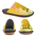 thumbnail image 4 of IAUYY Memory Foam House Slippers Suitable for Both Men and Women. Comfortable, Anti-Slip Plush Flat-Bottomed Slippers The Best Holiday Gift Yellow Silhouettes Embrace Each Other, 4 of 9