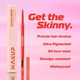 thumbnail image 3 of Lápiz para cejas Makup Beauty Skinny Brow a prueba de agua negro, 3 of 4