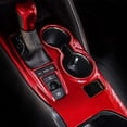 thumbnail image 6 of Xotic Tech Red ABS Gear Shift Panel Console Water Cup Holder Cover Trim, Compatible with Toyota Camry XLE/XSE 2018 2019 2020 2021 2022 2023 2024 with Seat Heater Buttons, 6 of 7