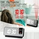 thumbnail image 4 of Reloj despertador digital de proyección (blanco) para dormitorio, LED, con puerto de carga USB, 12/24 h, horario de verano, función de repetición y espejo LED con alarma fuerte., 4 of 5