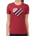 thumbnail image 4 of Women's G-III 4Her by Carl Banks  Red Cleveland Guardians Heart Graphic Fitted T-Shirt, 4 of 5
