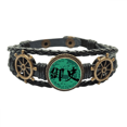 thumbnail image 1 of Pulsera marina tejida en cuero, 1 of 4